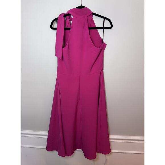 BLACK HALO Womens Hot Pink Lined Sleeveless Midi Formal Fit + Flare Sz 10 NWT - Picture 14 of 16
